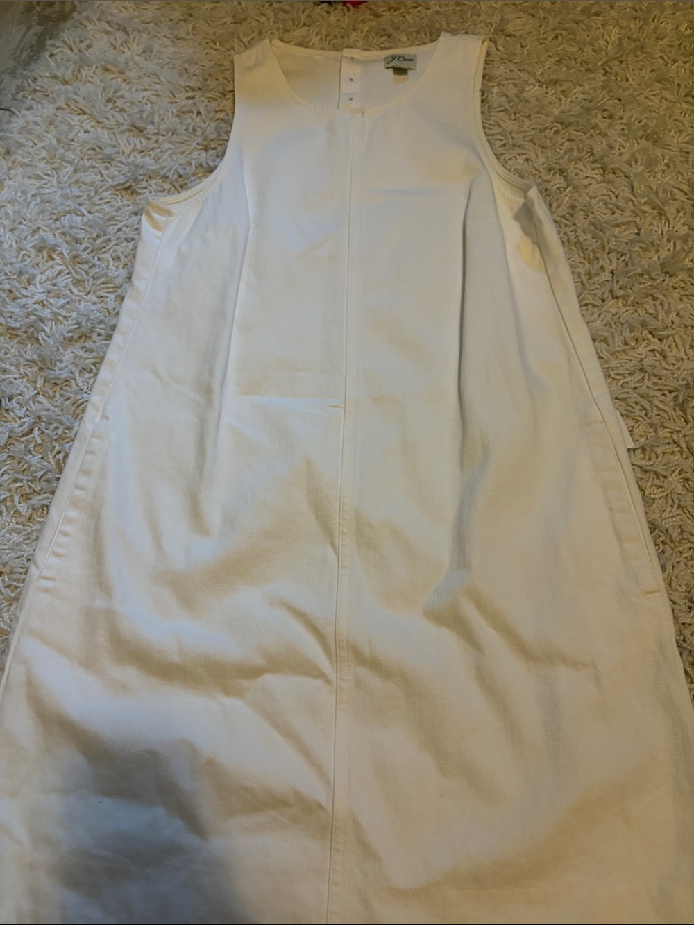 Sleeveless White Shift Dress JCREW